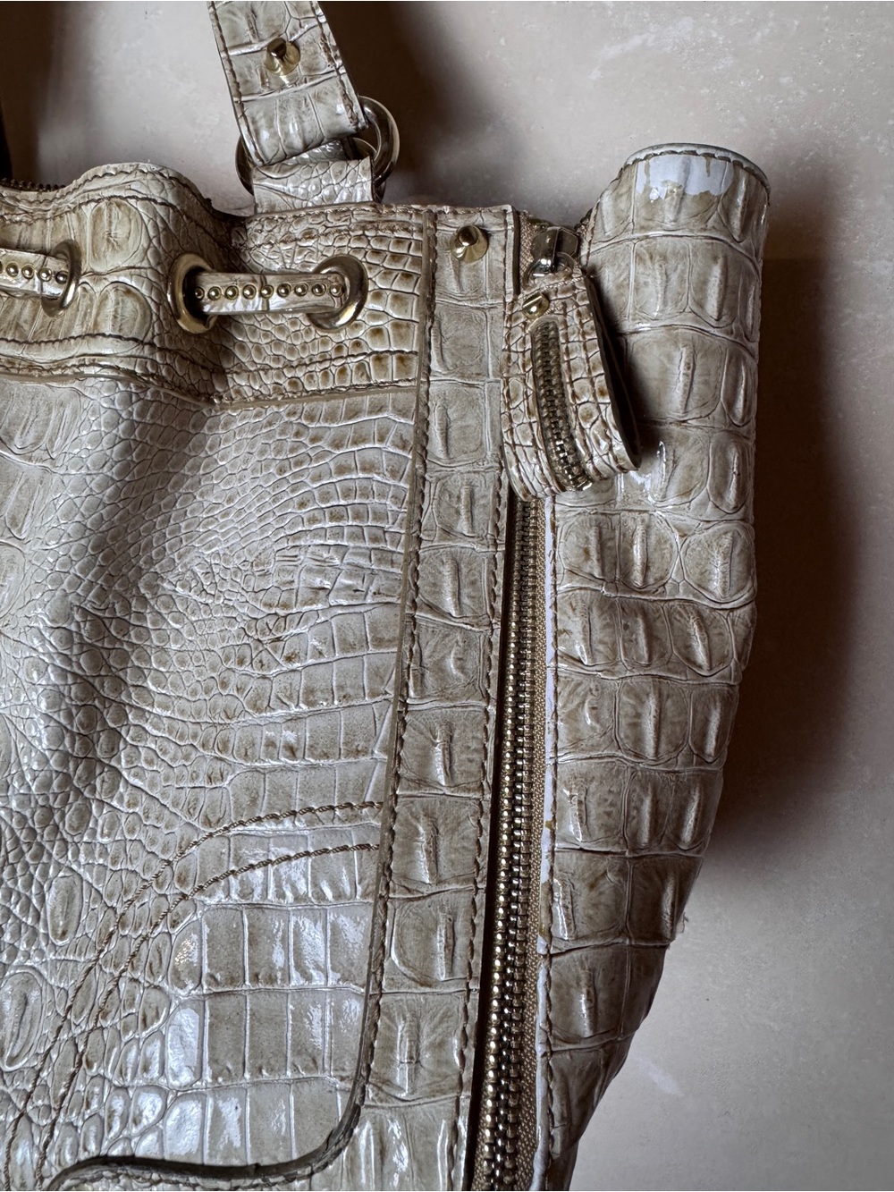 Jessica Simpson Croc Embossed Y2K Tote Bag - Picture 3 of 7